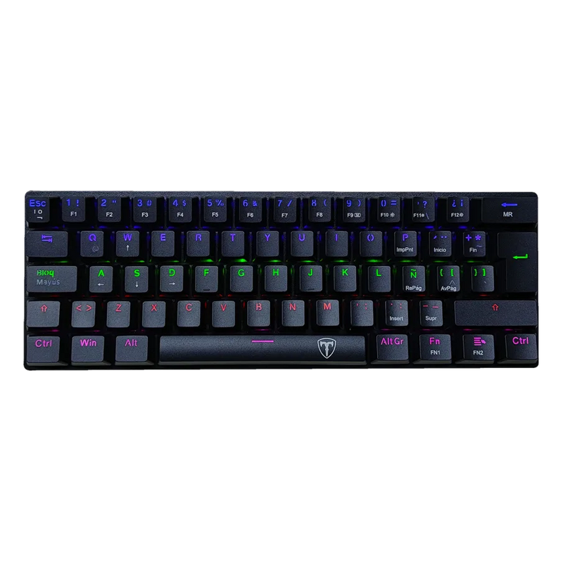 TECLADO ARENA LITE RAINBOW, SPANISH T-TGK321-BR BLACK - RED SWITCH	T-