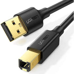 US135 - CABLE PARA IMPRESIÓN USB 2.0 AM A BM - 2 MTS - NEGRO