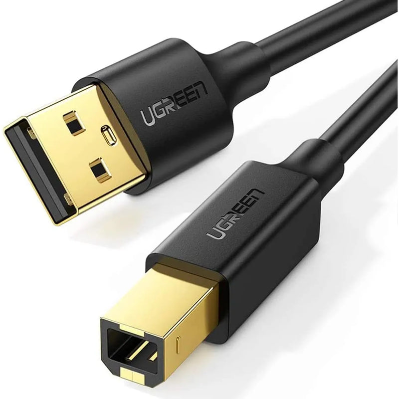 US135 - CABLE PARA IMPRESIÓN USB 2.0 AM A BM - 2 MTS - NEGRO