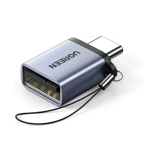 ADAPTADOR UGREEN USB TIPO C A USB 3.0 CON SUJETADOR GRIS US270