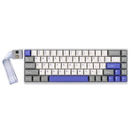 TECLADO MAGNÉTICO AULA WIN68HE MAX | INGLES | RGB | CABLEADO | BLANCO-GRIS-MORADO