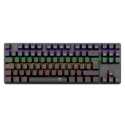 TECLADO BORA LITE RAINBOW, SPANISH T-TGK313GB-LIT BLACK RED SWITCH