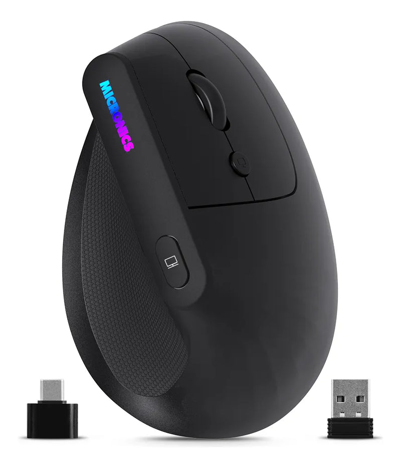 MOUSE VERTICAL BRICKELL MIC M755  BT WIFI RECARGABLE MICRONICS