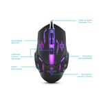 KIT GAMER BRAVIO5 ENT G1000-5 TECLADO + MOUSE + AURICULAR + PARLANTE + PAD MICRONICS