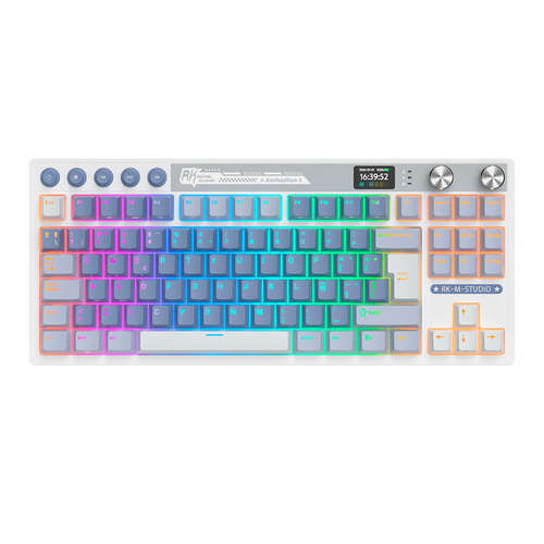 TECLADO ROYAL KLUDGE RK M87 TKL INALAMBRICO OCEAN BLUE - CREAMY SWITCH ROYAL KLUDGE