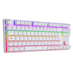 TECLADO BORA LITE RAINBOW, SPANISH T-TGK313GB-LIT WHITE RED SWITCH