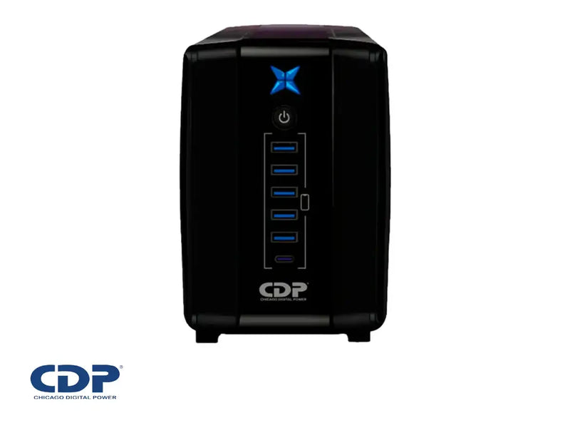 UPS CDP R-UPR1008I 1000VA/500WA 8 SALIDADAS/5 PORT USB /1 TIPO C CDP