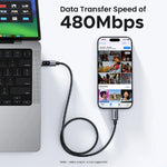 L509 - CABLE CARGA RÁPIDA UNO - USB-C A USB-C - PD - 5 A - 2 MTS
