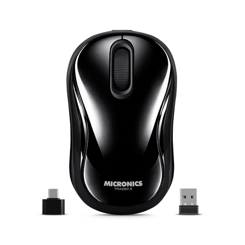 TRAZZO3 CHARCOAL MIC M700-3M MOUSE BT 2.4 RECARGABLE MICRONICS
