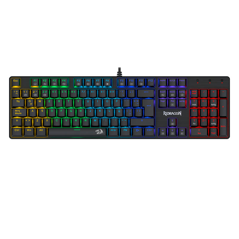 TECLADO SINDRI K671 CABLEADO ESPAÑOL - RED SWITCH REDRAGON