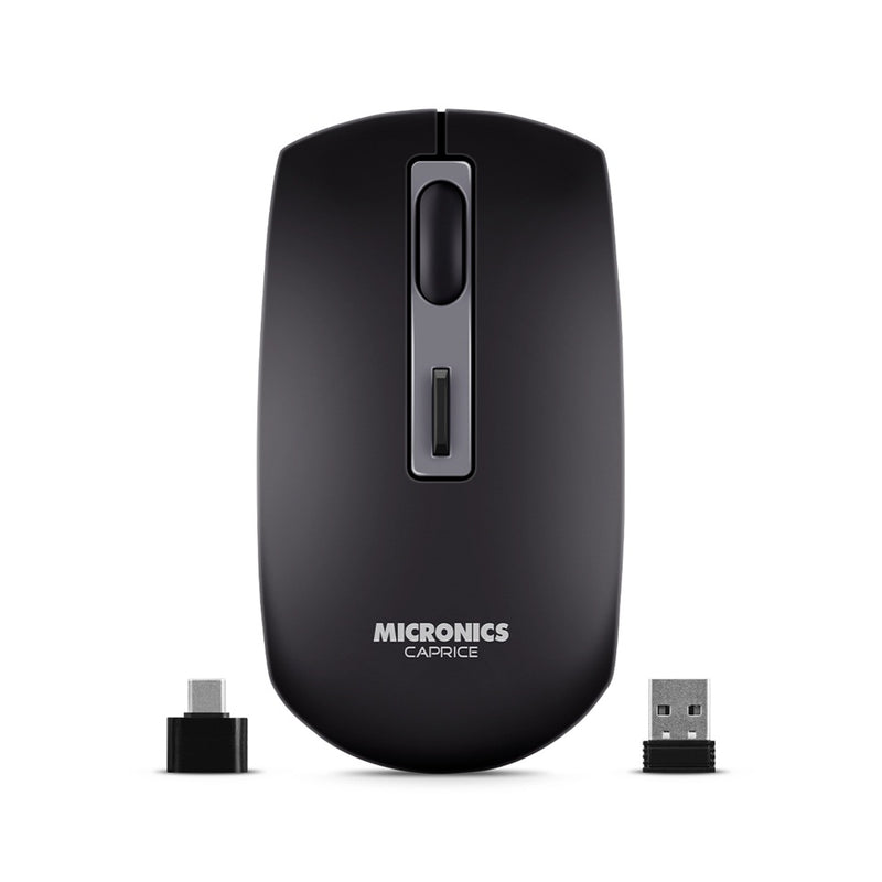 Mouse Micronics Caprice Black M713-3M BT Wifi WRL RecargableMouse Micronics Caprice Black M713-3M BT Wifi WRL Recargable