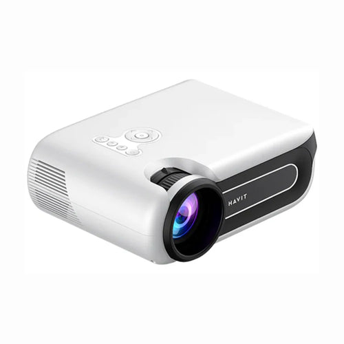 PROYECTOR HAVIT PJ209A PRO BLANCO 450ANSILUMENS LCD ANDROID-TV 9.0, 4K FHD SPEAKER WIFI AV,HDMI HAVIT