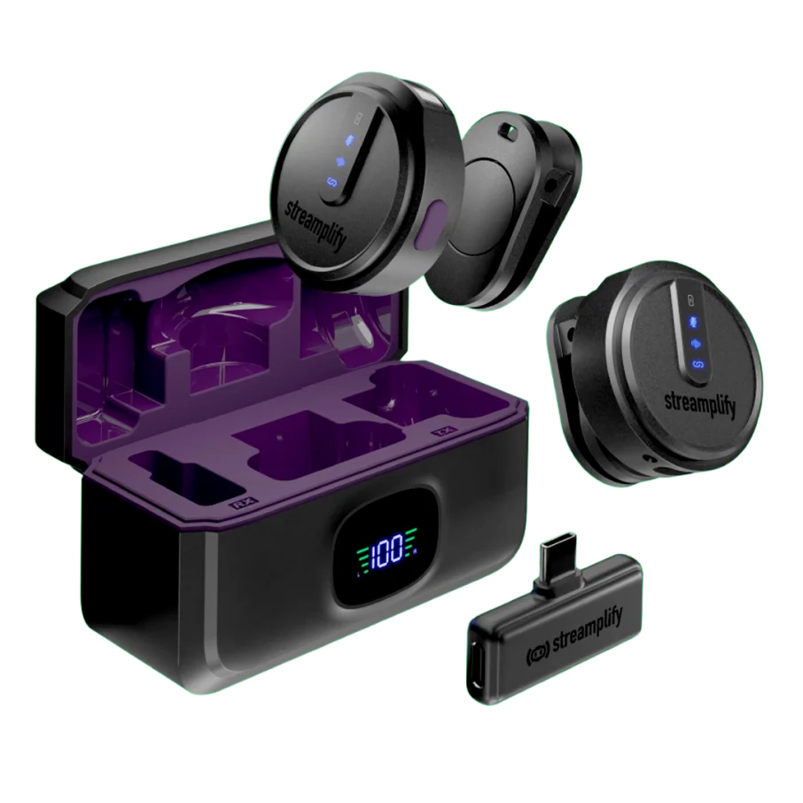 MICROFONO MIC GO 48 INALAMBRICO BLACK STREAMPLIFY