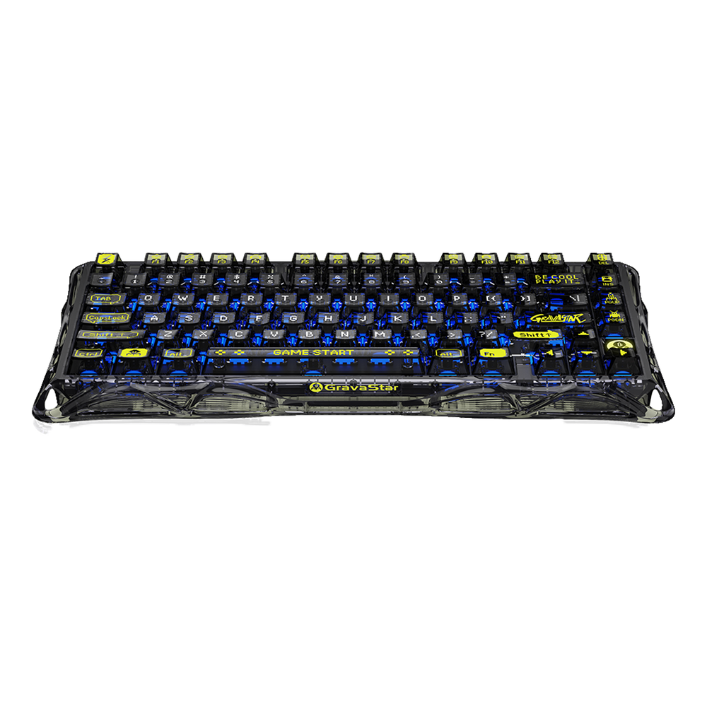 TECLADO MERCURY K1 LITE INALÁMBRICO INGLES TRANSPARENT BLACK GRAVASTAR