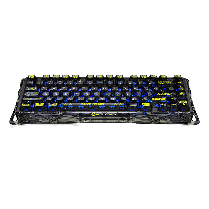 TECLADO MERCURY K1 LITE INALÁMBRICO INGLES TRANSPARENT BLACK GRAVASTAR