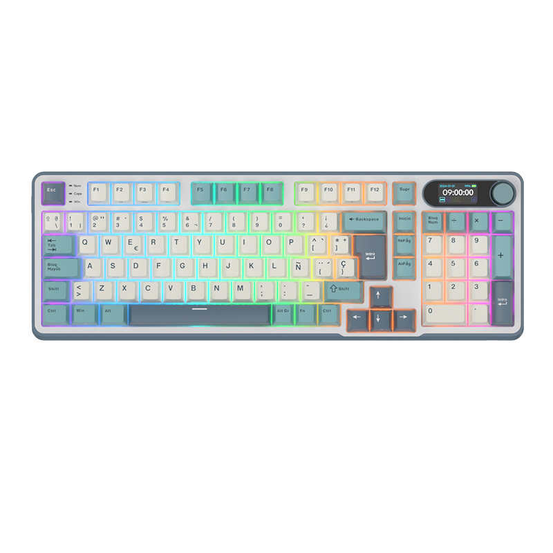 TECLADO RK-S98 INALAMBRICO LIGHT CLOUD - BROWN SWITCH ROYAL KLUDGE
