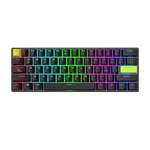 TECLADO RK C61 CABLEADO INGLÉS BLACK  GREEN - MINT MAGNETIC SWITCH ROYAL KLUDGE