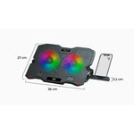 ARTIC FOX AB005H BASE CON COOLER 2FAN RAINBOW 12.5CM AIRBOOM