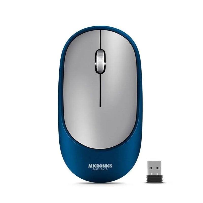 SHELBY 3 BLUE MIC M701-3M MOUSE BT WIFI RECARGABLE MICRONICS