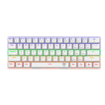 TECLADO ARENA LITE RAINBOW, SPANISH T-TGK321-BR WHITE - RED SWITCH