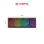 TECLADO MECANICO CYBERTEL STRIKER 3 - CBX K1008-3M BT RGB CYBERTEL