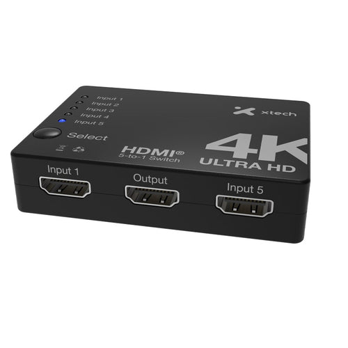 SWITCH HDMI XHA-430 4K UHD CON CONTROL REMOTO