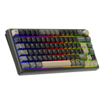 TECLADO ROYAL KLUDGE RK-M75 INALAMBRICO PHANTOM - K SILVER SWITCH 