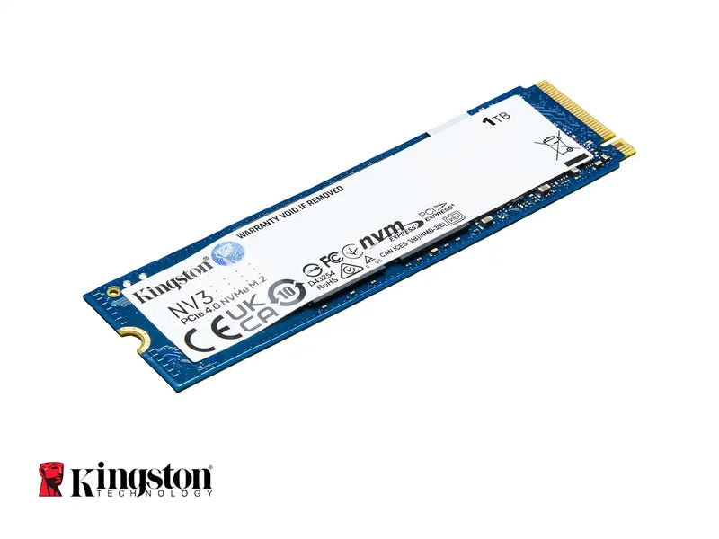 SSD KING 1000GB NV3 M.2 NVME VELOCIDAD DE LECTURA 6000 MB/S VELOCIDAD DE ESCRITURA 4000 MB/S KINGSTON