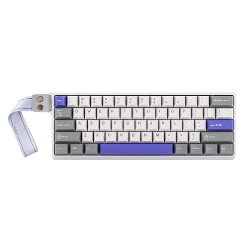TECLADO WIN60HE MAX CABLEADO GREY/WHITE/BLUE - WING CHUN MAGNETIC SWITCH AULA