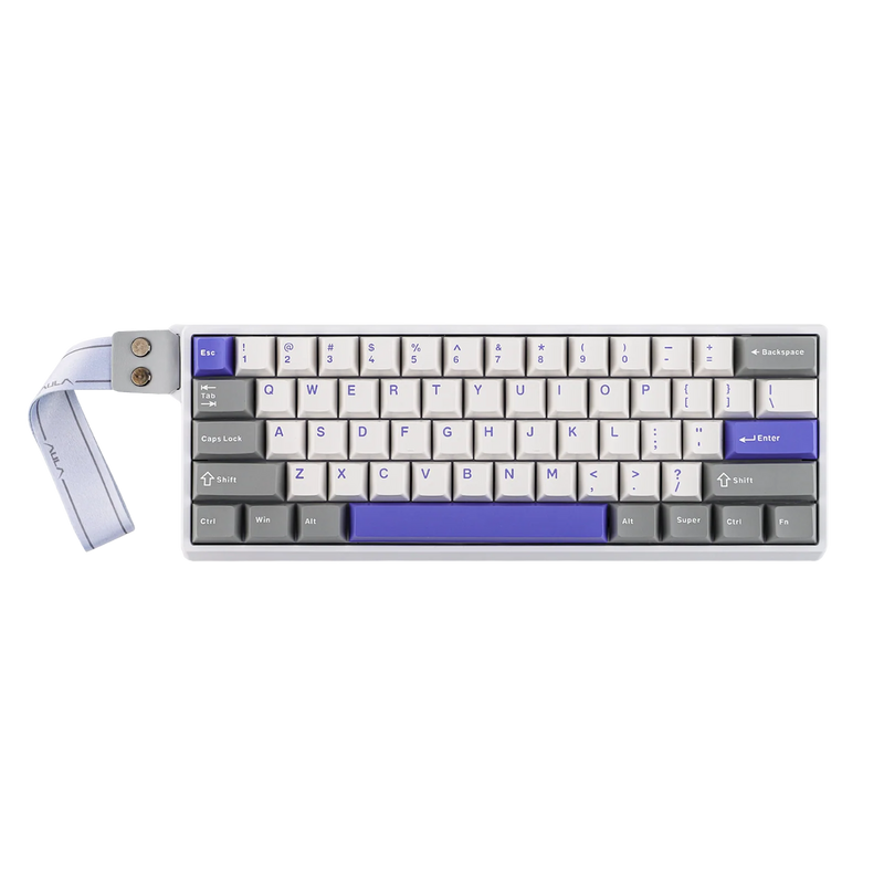 TECLADO WIN60HE MAX CABLEADO GREY/WHITE/BLUE - WING CHUN MAGNETIC SWITCH AULA