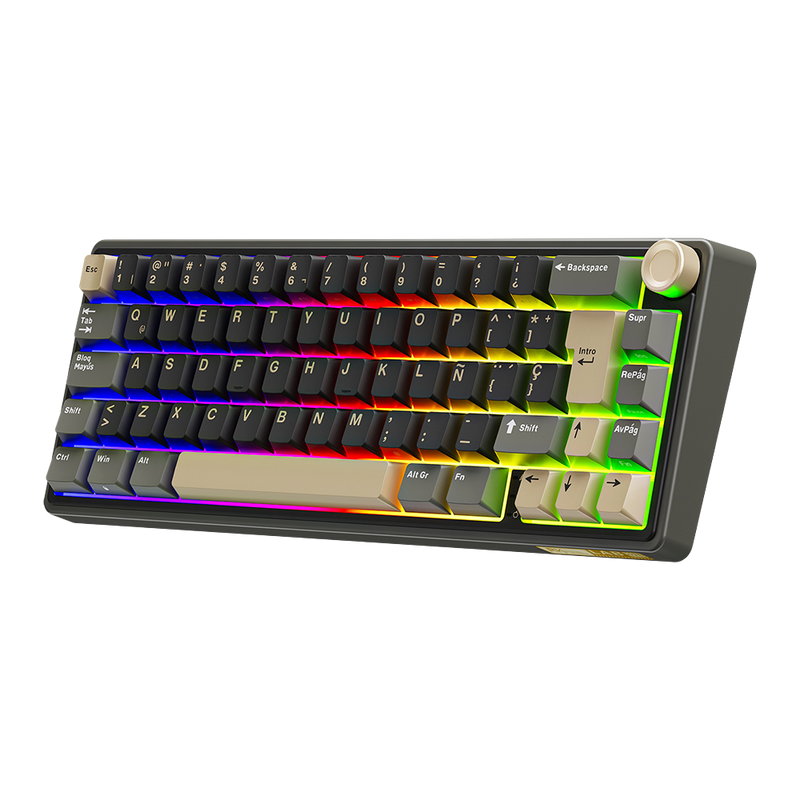 TECLADO RK R65 CABLEADO PHANTOM  CHARTREUSE SWITCH ROYAL KLUDGE