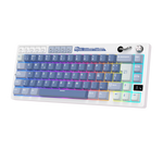 TECLADO ROYAL KLUDGE RK M65 INALAMBRICO- 2.4, BT - OCEAN BLUE - CREAMY SWITCH ROYAL KLUDGE