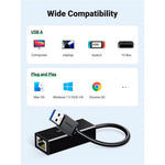 ADAPTADOR UGREEN USB 3.0 A ETHERNET GIGABIT CR111 UGREEN