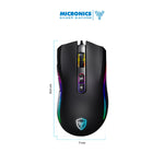 MOUSE USB GAMER MICRONICS KRIPTON GM800 RGB 12800DPI 7B