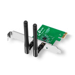 TL-WN881ND Adaptador PCIe TP-LINK WiFi 4 N300 single band (2.4GHz), hasta 300Mbps, 2 antenas externas, interfaz PCI Express, MIMO 2×2, WPA/WPA2.