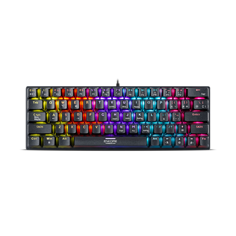 KINGDOM ENK1008 RAINBOWN TECLADO GAMER MECANICO ENKORE