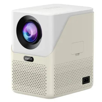 PROYECTOR HAVIT PJ216A PRO BEIGE 300ANSI LUMENS ANDROID-TV 9.0, 4K, SPEAKER, 150", AV HDMI HAVIT