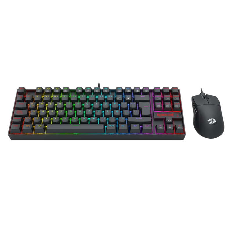 COMBO S145-SP TECLADO KUMARA RGB SPANISH RED SWITCH + MOUSE M724 BLACK