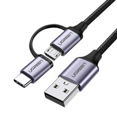 30875 - US177 - CABLE USB-A A MICRO USB+USB TIPO C