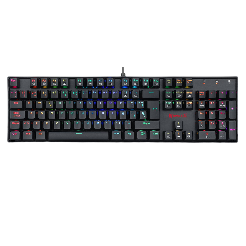 K551RGB TECLADO REDRAGON MITRA BLACK, SPANISH RED SWITCH