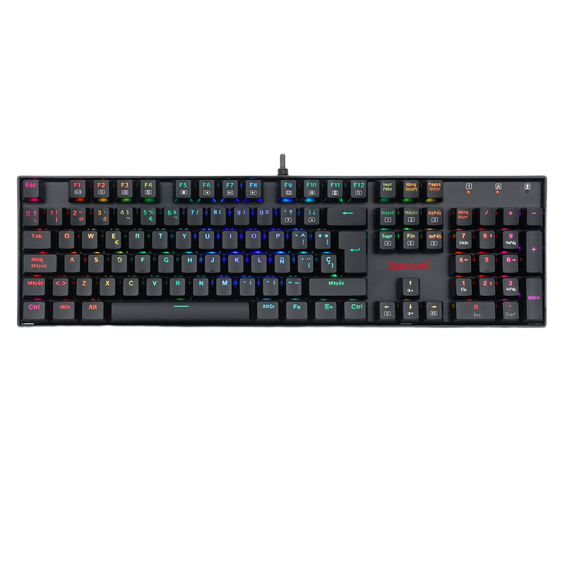 K551RGB TECLADO REDRAGON MITRA BLACK, SPANISH RED SWITCH