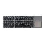TECLADO INALÁMBRICO PLEGABLE TE-4075S, BT 3.0, GRIS TEROS