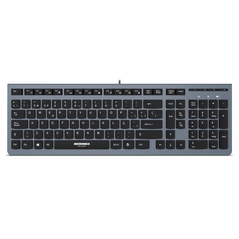 Teclado MICRONICS Milano Mic K704 Multimedia, USB