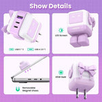 CD361 CARGADOR UGREEN UNO RG 65W ROBOT GAN CARGA RÁPIDA PURPLE UGREEN