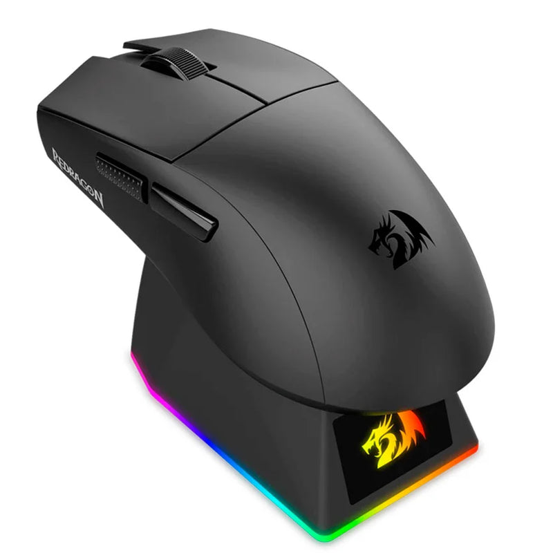 MOUSE REDRAGON K1NG M999 ULTRA BLACK CON BASE DE CARGA