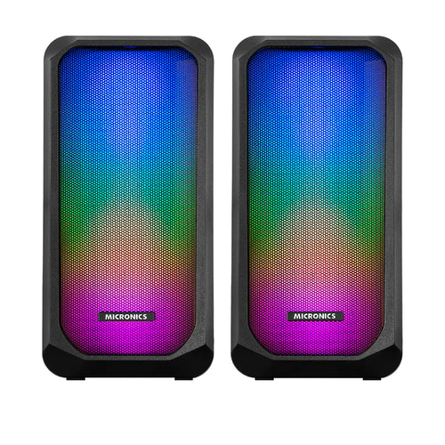 PARLANTE 2.0 MICRONICS LUXOR - MIC S305 | 3.5MM | USB | RGB