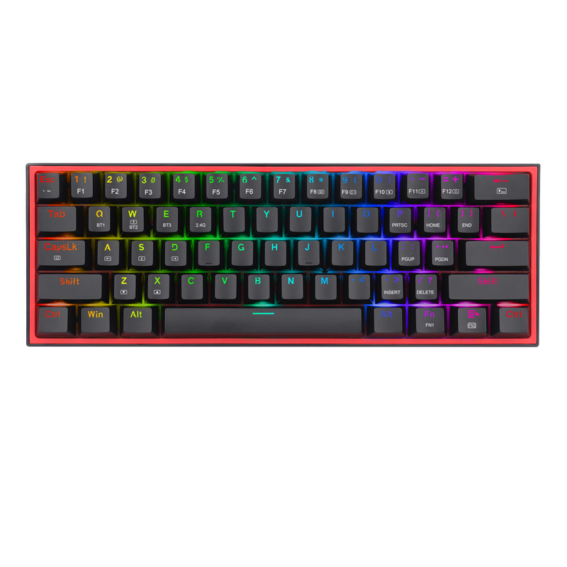 TECLADO REDRAGON FIZZ PRO WIRELESS, SPANISH K616-RGB-B BLACK REDRAGON