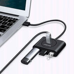 HUB UGREEN /4 PUERTOS/ USB A 3.0/ CON USB-C ADAPTADOR/ CR113 40850
