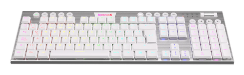 TECLADO REDRAGON HORUS FS CABLEADO, SPANISH K619W-RGB-SP WHITE RED SWITCH REDRAGON