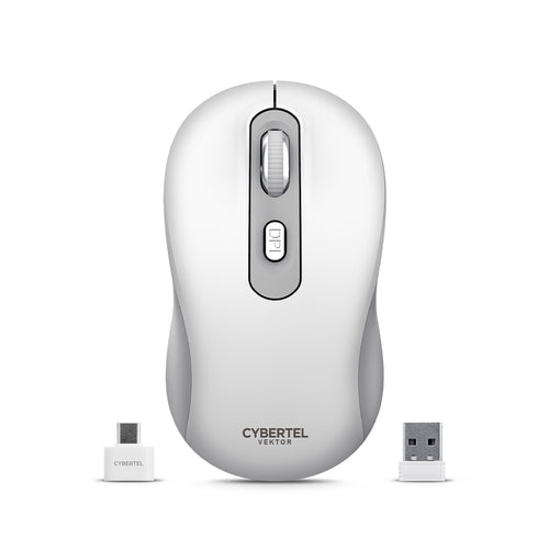 VEKTOR WHITE CYB M708-3M MOUSE BT WIFI RECARGABLE CYBERTEL